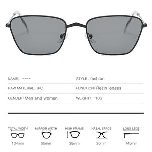 2023 Sunglasses Metal Small Frame Cat Eyes Irregular Wild Sunglasses 10-BLS350