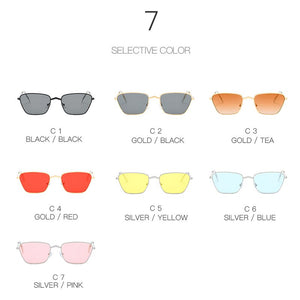 2023 Sunglasses Metal Small Frame Cat Eyes Irregular Wild Sunglasses 10-BLS350