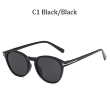 Load image into Gallery viewer, 2023 T Round Frame Sunglasses Oval Style Retro Street Shooting Oculos Sol Tom Gradient lens