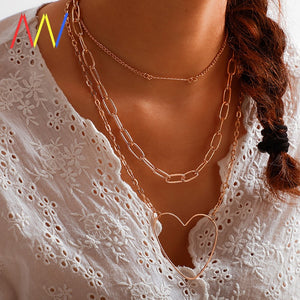 2020 New Trendy Metal Hip Hop Lock Necklaces Punk Cross Pendant Necklace Gold/Silver Color For Women Men Jewelry Gifts