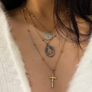 2020 New Trendy Metal Hip Hop Lock Necklaces Punk Cross Pendant Necklace Gold/Silver Color For Women Men Jewelry Gifts