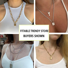 Load image into Gallery viewer, 2020 New Trendy Metal Hip Hop Lock Necklaces Punk Cross Pendant Necklace Gold/Silver Color For Women Men Jewelry Gifts