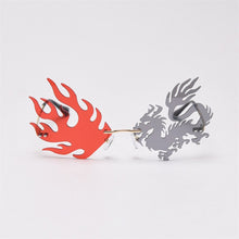 Load image into Gallery viewer, 2023 Unique Rimless Punk Sunglasses Women Dragon And Phoenix Glasses Men Colorful Party Glasses For Female Shades