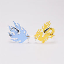 Load image into Gallery viewer, 2023 Unique Rimless Punk Sunglasses Women Dragon And Phoenix Glasses Men Colorful Party Glasses For Female Shades