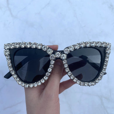 2023 Vintage  Cat Eye Diamond Sunglasses Women Crystal Rhinestone Frame Brand Designer Sun Glasses For Female