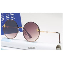 Load image into Gallery viewer, 2023 Vintage Sunglasses Simplicity Round Sunglasses  black Bee Sun Glasses Gafas Oculos Sunglasses Women uv400
