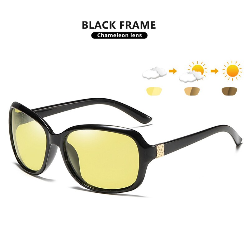 2023 Donne Occhiali da sole fotocromatici Chameleon Polarizzati Day Night Vision Driving Glasse Sunmer tonalità lunette de soleil femme