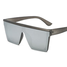 Load image into Gallery viewer, 2022  style Male Flat Top Sunglasses Men Brand Black Square Shades UV400 Gradient Sun Glasses For Men Cool One Piece Designer