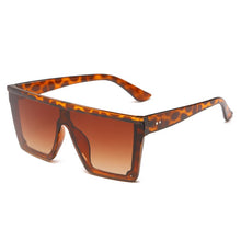 Load image into Gallery viewer, 2022  style Male Flat Top Sunglasses Men Brand Black Square Shades UV400 Gradient Sun Glasses For Men Cool One Piece Designer