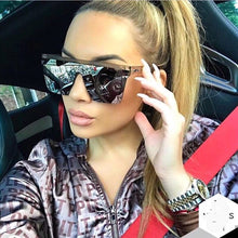Load image into Gallery viewer, 2022  style Male Flat Top Sunglasses Men Brand Black Square Shades UV400 Gradient Sun Glasses For Men Cool One Piece Designer