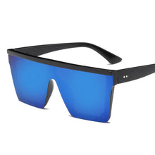 Load image into Gallery viewer, 2022  style Male Flat Top Sunglasses Men Brand Black Square Shades UV400 Gradient Sun Glasses For Men Cool One Piece Designer