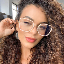 Carica l'immagine nel visualizzatore di Gallery, 2023 trends Square glasses women's eyeglasses Brand clear transparent clear lens pink glasses female oculos