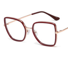 Carica l'immagine nel visualizzatore di Gallery, 2023 trends Square glasses women's eyeglasses Brand clear transparent clear lens pink glasses female oculos