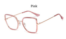 Carica l'immagine nel visualizzatore di Gallery, 2023 trends Square glasses women's eyeglasses Brand clear transparent clear lens pink glasses female oculos