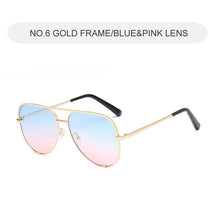 Load image into Gallery viewer, 2022 Nieuwe  Brand Designer Dames Pilot Zonnebril Vrouwen Mannen Goggle Gradient Zonnebril Voor Vrouwelijke Spiegel