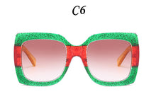 Load image into Gallery viewer, 2023 Oversized Sunglasses for Women Brand Designer Retro Sun glasses Red Green Shades Eyewear sunglasses woman