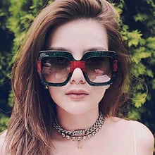 Load image into Gallery viewer, 2023 Oversized Sunglasses for Women Brand Designer Retro Sun glasses Red Green Shades Eyewear sunglasses woman