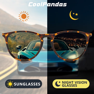 2023 Photochromic Polarized Sunglasses Women Round Sun Glasses Men Vintage Goggle UV400 Day Night Vision lunette de soleil femme