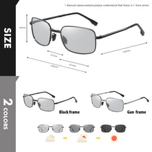 Load image into Gallery viewer, 2023 Photochromic Sunglasses Men Polarized Driving Chameleon Glasses Folding Frame Male Sun Glasses Rectangle Oculos masculino