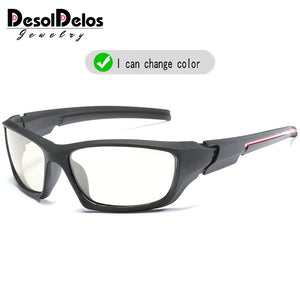 2023 Occhiali da sole fotocromatici Occhiali da sole polarizzati da uomo Occhiali da guida maschili UV400 Camaleonte Giorno Notte Occhiali da guida Gafas 