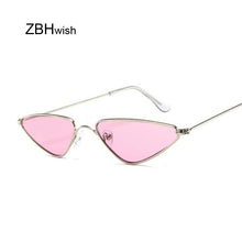 Carica l&#39;immagine nel visualizzatore di Gallery, 2023 Occhiali da sole Cat Eye da donna rosa Occhiali da sole Cateye rossi e neri con montatura piccola estiva retrò di marca sexy carini 
