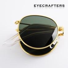 Load image into Gallery viewer, 2023 Portable Foldable Folding Sunglasses Polarized Mens Womens Retro Vintage SunGlasses Driving Mirrored Eyewear 3532
