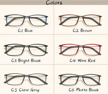 Load image into Gallery viewer, 2023 Quality Tungsten Ultem Glasses Frames Men &amp; Women Square Optical Frames Vintage Ultralight Spectacles Casual Eyewear Frame