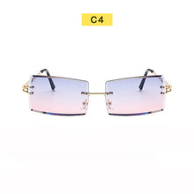 Load image into Gallery viewer, 2023 Rectangle Sunglasses Women Men Brand Designer Sunglasses Rimless Square Sun Glasses For Man Alloy Frame Gradient Sunglasses
