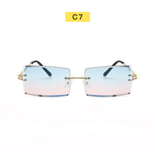 Load image into Gallery viewer, 2023 Rectangle Sunglasses Women Men Brand Designer Sunglasses Rimless Square Sun Glasses For Man Alloy Frame Gradient Sunglasses