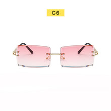 Load image into Gallery viewer, 2023 Rectangle Sunglasses Women Men Brand Designer Sunglasses Rimless Square Sun Glasses For Man Alloy Frame Gradient Sunglasses