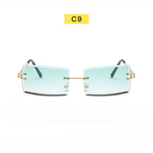 Load image into Gallery viewer, 2023 Rectangle Sunglasses Women Men Brand Designer Sunglasses Rimless Square Sun Glasses For Man Alloy Frame Gradient Sunglasses