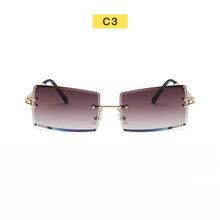 Load image into Gallery viewer, 2023 Rectangle Sunglasses Women Men Brand Designer Sunglasses Rimless Square Sun Glasses For Man Alloy Frame Gradient Sunglasses