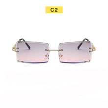 Load image into Gallery viewer, 2023 Rectangle Sunglasses Women Men Brand Designer Sunglasses Rimless Square Sun Glasses For Man Alloy Frame Gradient Sunglasses