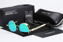 Load image into Gallery viewer, 2023 Retro Round Metal HD Polarized Punk Steampunk Sunglasses For Women Men,Vintage Sun Glasses Oculos De Sol Meminino Masculino