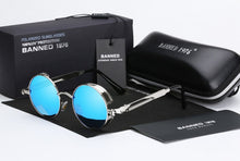 Load image into Gallery viewer, 2023 Retro Round Metal HD Polarized Punk Steampunk Sunglasses For Women Men,Vintage Sun Glasses Oculos De Sol Meminino Masculino