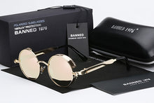 Load image into Gallery viewer, 2022 Retro Round Metal HD Polarized Punk Steampunk Sunglasses For Women Men,Vintage Sun Glasses Oculos De Sol Meminino Masculino