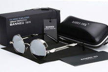 Load image into Gallery viewer, 2023 Retro Round Metal HD Polarized Punk Steampunk Sunglasses For Women Men,Vintage Sun Glasses Oculos De Sol Meminino Masculino