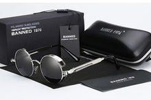 Load image into Gallery viewer, 2023 Retro Round Metal HD Polarized Punk Steampunk Sunglasses For Women Men,Vintage Sun Glasses Oculos De Sol Meminino Masculino