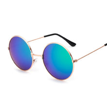 Load image into Gallery viewer, 2023 Retro Round Pink Sunglasses Women Brand Designer Sun Glasses For Male Alloy Mirror Female Oculos De Sol Black