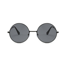 Load image into Gallery viewer, 2023 Retro Round Pink Sunglasses Women Brand Designer Sun Glasses For Male Alloy Mirror Female Oculos De Sol Black