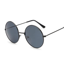 Load image into Gallery viewer, 2023 Retro Round Pink Sunglasses Women Brand Designer Sun Glasses For Male Alloy Mirror Female Oculos De Sol Black