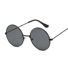 Load image into Gallery viewer, 2023 Retro Round Pink Sunglasses Women Brand Designer Sun Glasses For Male Alloy Mirror Female Oculos De Sol Black