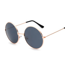 Load image into Gallery viewer, 2023 Retro Round Pink Sunglasses Women Brand Designer Sun Glasses For Male Alloy Mirror Female Oculos De Sol Black
