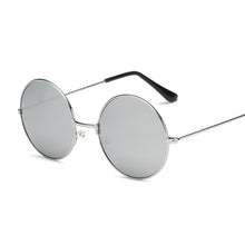 Load image into Gallery viewer, 2023 Retro Round Pink Sunglasses Women Brand Designer Sun Glasses For Male Alloy Mirror Female Oculos De Sol Black