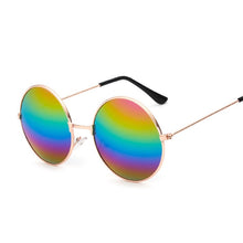 Load image into Gallery viewer, 2023 Retro Round Pink Sunglasses Women Brand Designer Sun Glasses For Male Alloy Mirror Female Oculos De Sol Black