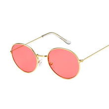 Load image into Gallery viewer, 2022 Retro Round Yellow Sunglasses Women Brand Designer Sun Glasses For Female Male/man Alloy Mirror Oculos De Sol