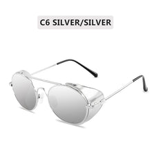 Carica l&#39;immagine nel visualizzatore di Gallery, 2022 Retro Steampunk Style Sunglasses Men Women Brand Designer Round Metal Frame Punk Lens Sun Glasses Gafas de Sol