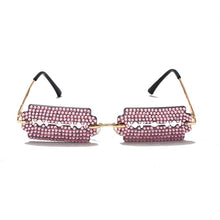 Carica l&#39;immagine nel visualizzatore di Gallery, 2023 Retro Sunglasses Women Brand Designer Diamond Rimless Sun Glasses Shades Rhinestone Lens Ladies Frameless Eyeglasses