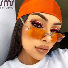 Load image into Gallery viewer, 2023 Retro Sunglasses Women Brand Designer Diamond Rimless Sun Glasses Shades Rhinestone Lens Ladies Frameless Eyeglasses