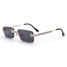 Load image into Gallery viewer, 2023 Retro Sunglasses Women Brand Designer Diamond Rimless Sun Glasses Shades Rhinestone Lens Ladies Frameless Eyeglasses